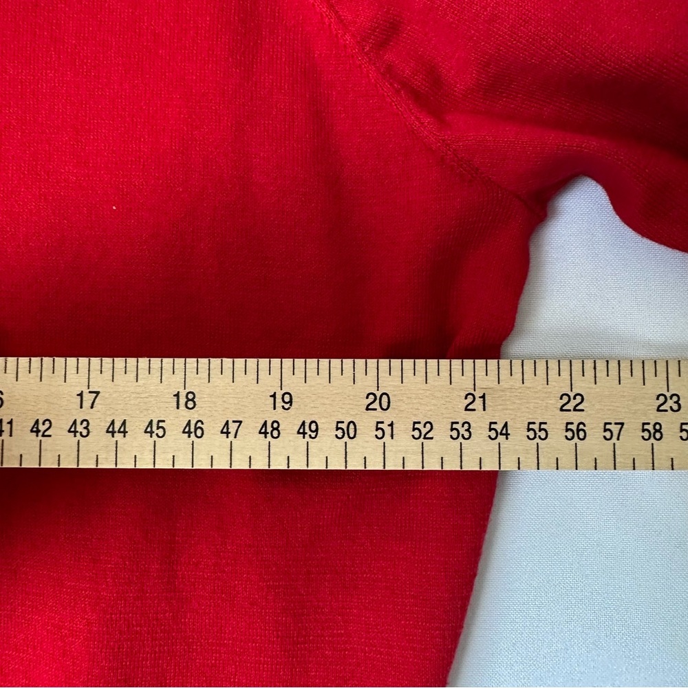Ralph Lauren Men's, Unisex V-Neck Long Sleeves Shirt in Bold Red Size XL - Picture 7 of 8